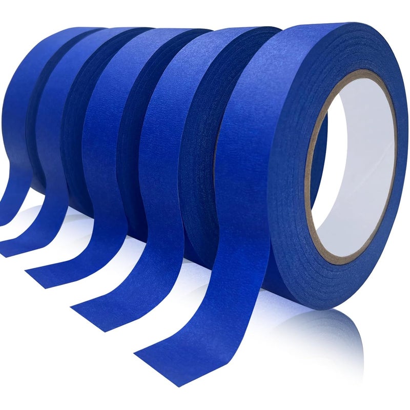 SmaringWing Blue Tape Painters Tape, 5 Rolls Premium General Purpose Masking Tape Painter's Tape (0.94-Inch x 60.1 Yards), Paint Tapes for Walls Painting, DIY Crafts, Arts, Decoration, Removes Easily, No Residue - Image 1